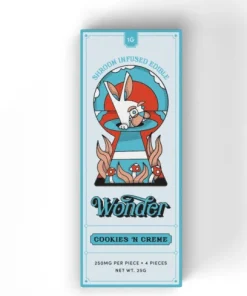 Buy Wonder Psilocybin Chocolate Bar – Cookies n Cream 1g